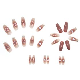 Ice Through Blush Wear Nail Sweet Ice Pomelo Heart Cream White Manicure