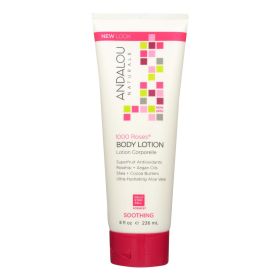 Andalou Naturals Soothing Body Lotion - 1000 Roses - 8 Oz