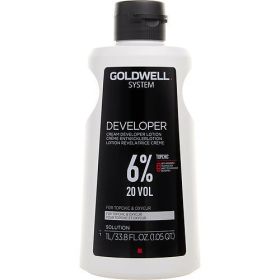 GOLDWELL by Goldwell SYSTEM CREAM DEVELOPER LOTION 6% 20 VOL FOR TOPCHIC & OXYCUR 33.8 OZ