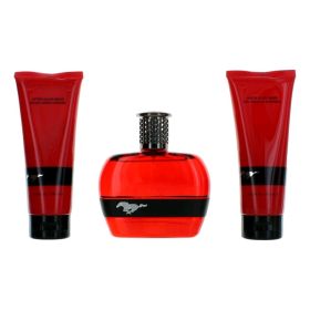 Mustang Red by Mustang (Option: 3 Piece Gift Set for Men)