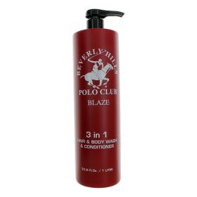 BHPC Blaze by Beverly Hills Polo Club (Option: 33.8 oz 3-in-1 Hair & Body Wash & Conditioner for Men)