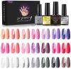 Limegirl Gel Nail Polish Kit Pink Glitter Pop Summer 40/24 Colors Semi-Permanent UV Led Gel Varnish Soak Nails