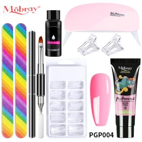 Manicure Set Poly Extension Nail KitGel Nails CompleteKit Gel For Extension Semi PermanentUV Varnish Kit Nail Tools Sets (Type: M-ZH19-4)